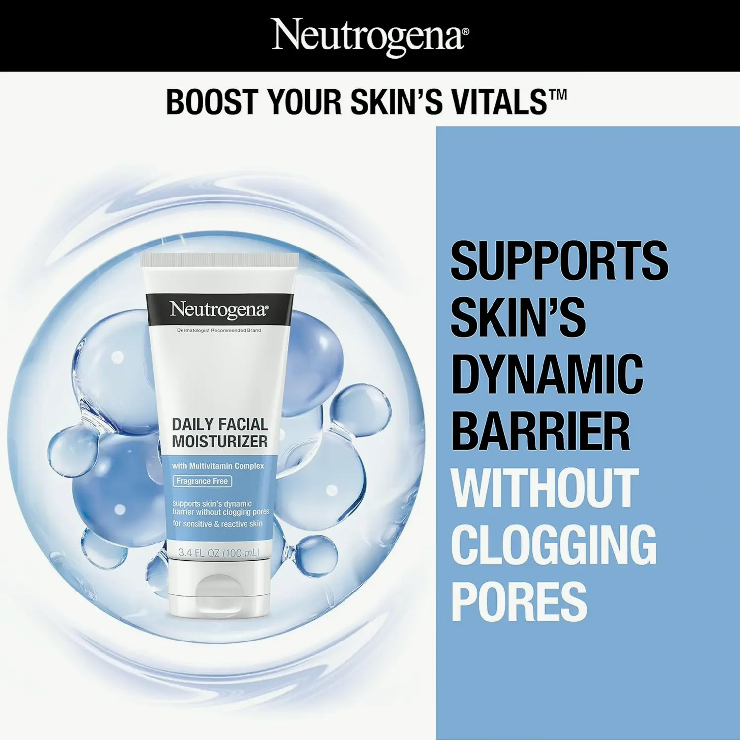 Neutrogena Unscented Day Moisturizer for Face with Vitamins