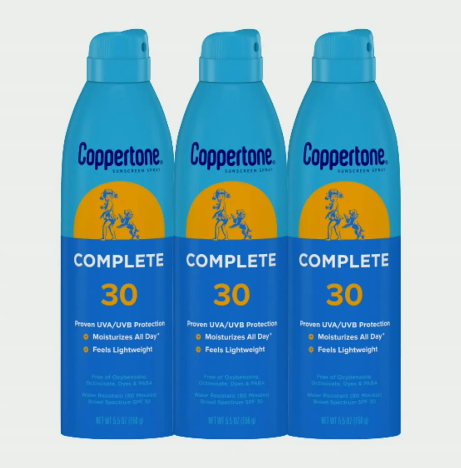 Coppertone Sunblock Mist, Lightweight, Hydrating Set