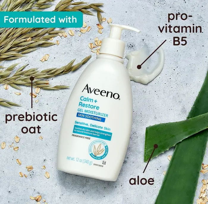 Aveeno Soothe + Restore Hydration Body Moisturizer for Delicate Skin, Odorless, 12 oz
