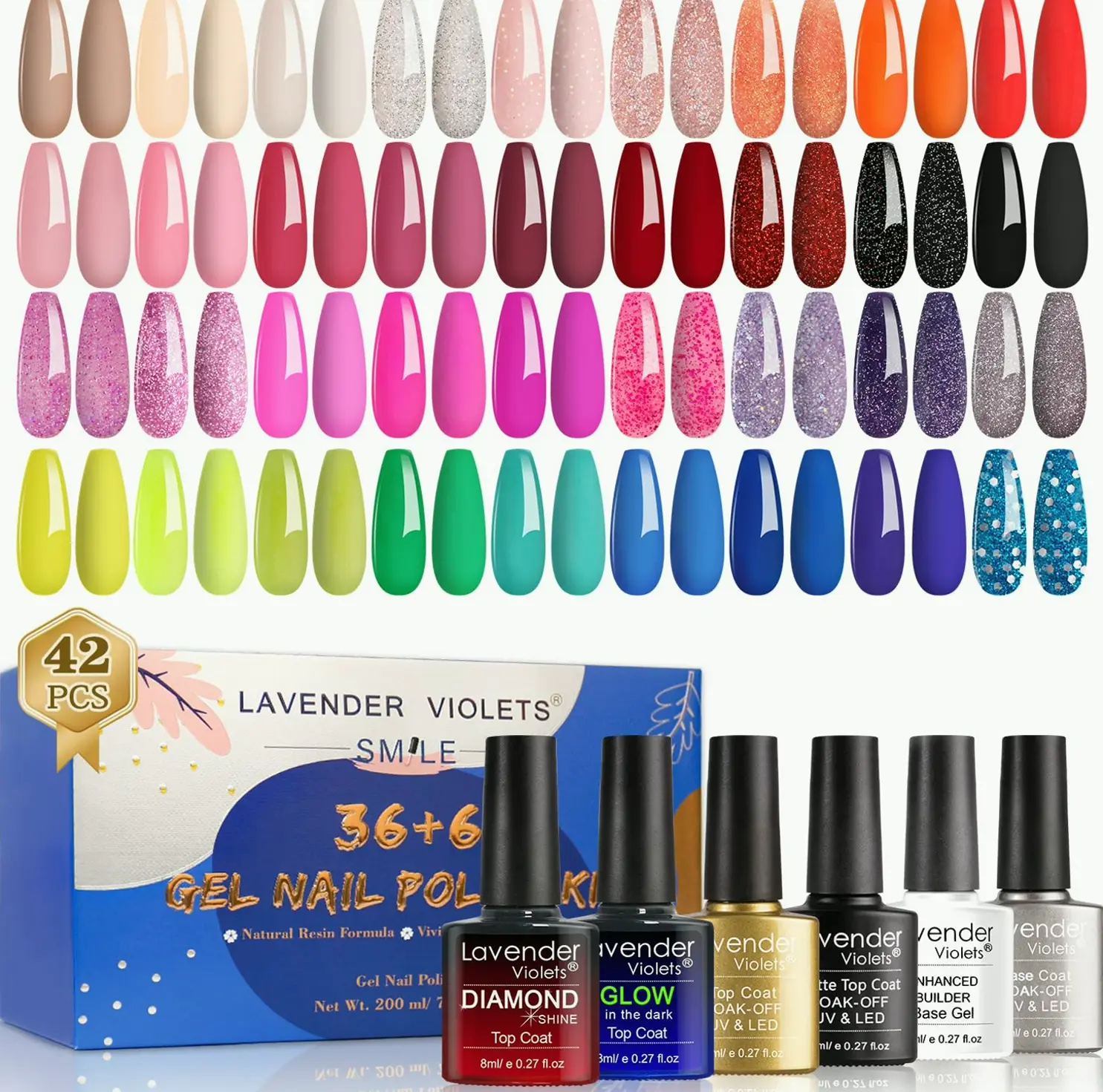Lavender 42-Pcs Gel Lacquer Kit