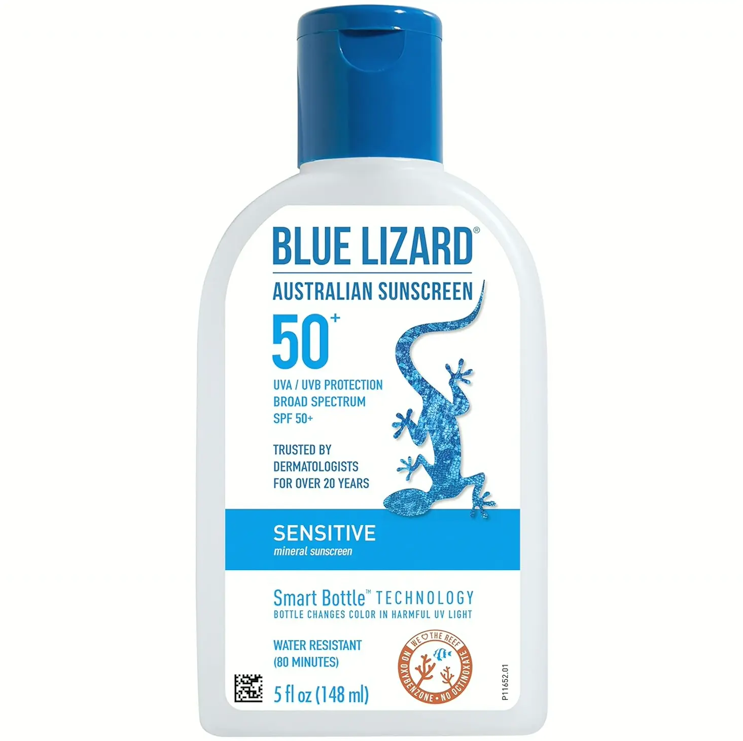 Blue Lizard Sensitive Mineral Sunscreen, SPF 50+, Zinc Oxide