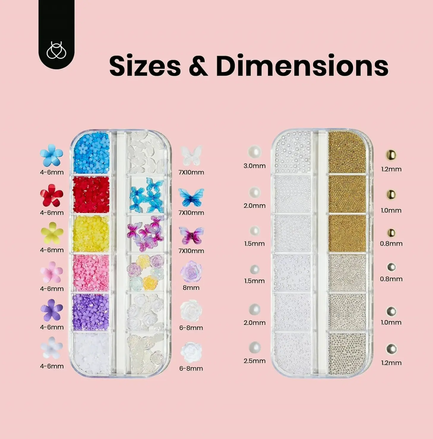 Beetles 3D Flower Decorations Duo Set