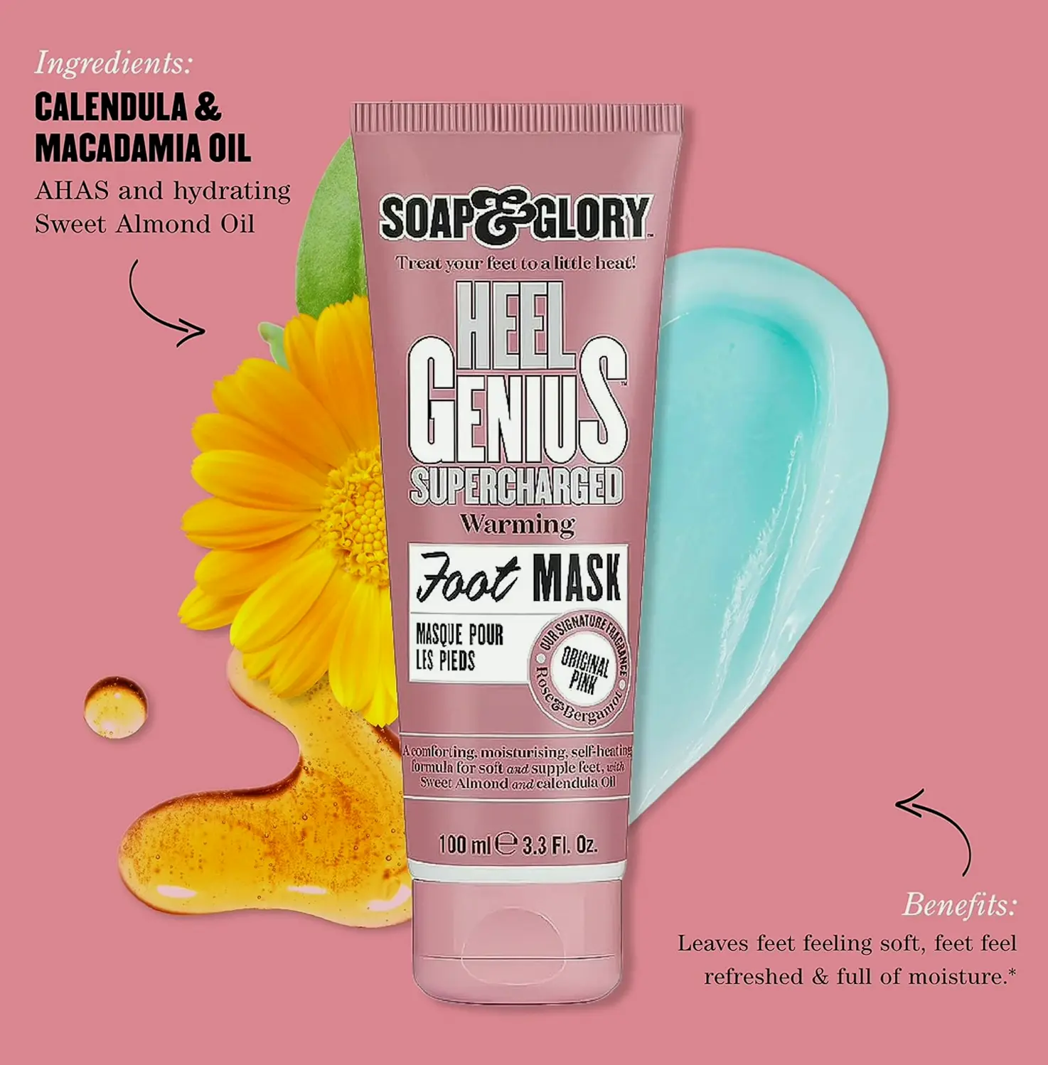 Supercharged Heel Mask with Sweet Almond Oil