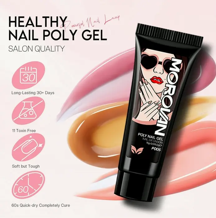 Morovan's 8-Piece Gel Nail Kit Featuring U V Lamp
