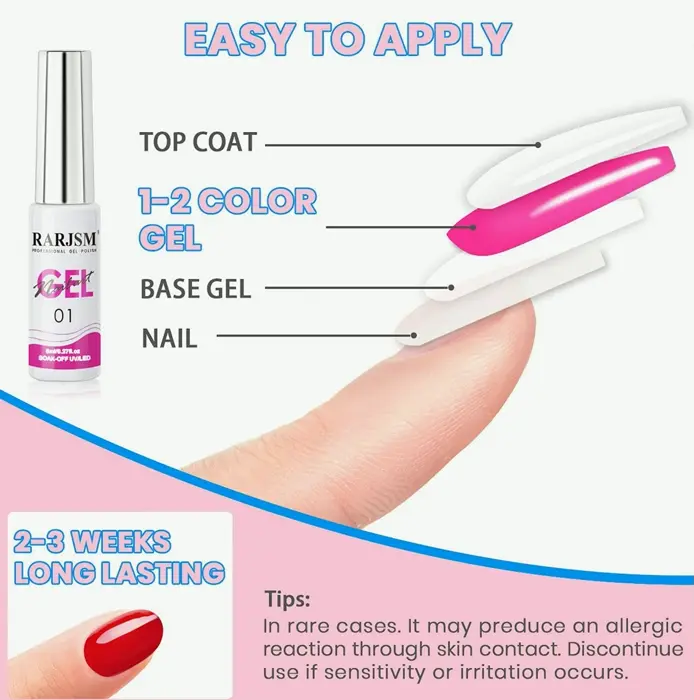 Twelve Color Nail Kit - Pink Silver Manicure Tools